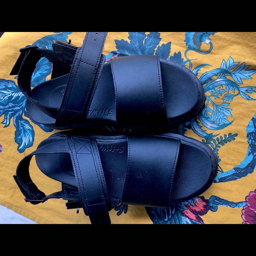 **Sold** Dr. Martens Voss Black Leather Sandal
